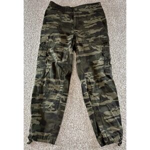 Social Standard by Sanctuary Scout Poplin Women's S Small Cargo Pants Camouflage